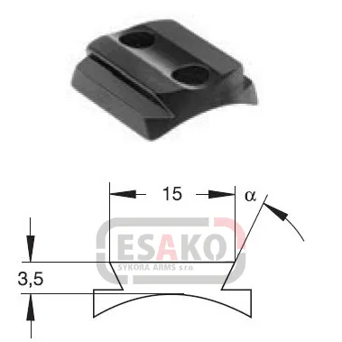 Zadní kámen Schwenk Browning X-Bolt