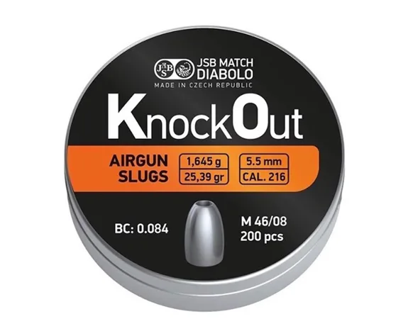 Diabolky JSB KnockOut Slugs 216 cal. 5,5mm