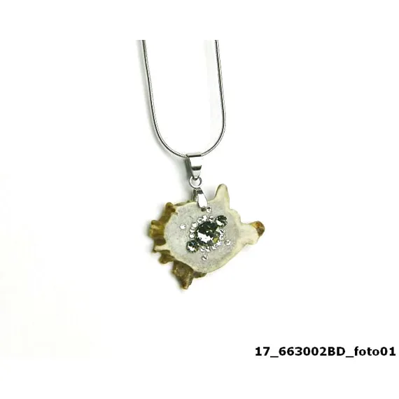 Náhrdelník srnčí s kamínky Swarovski